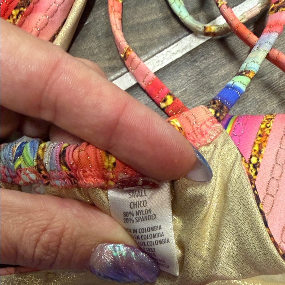 Luli Fama Multicolor and Gold Bikini - Picture 4 of 4